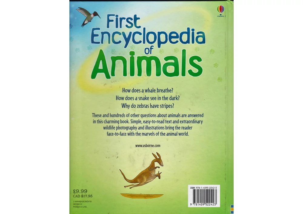 Kép 2/2 - First Encyclopedia of Animals 9781409522423 Okoskönyv-Angol-gyermek-es-ifjusagi-konyvek-Usborne