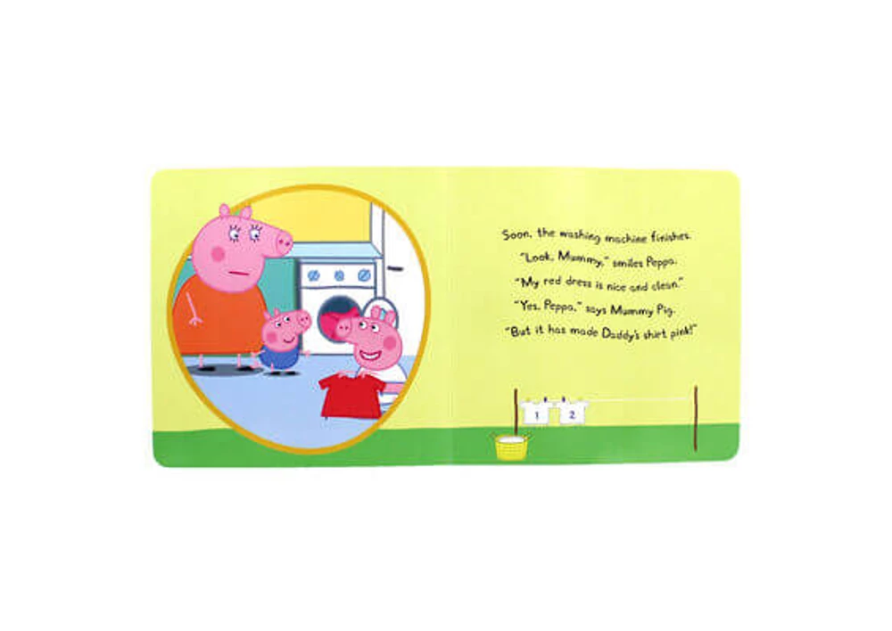 Kép 3/3 - könyv gyerekkönyv angol könyv usborne okoskönyv gyerek 9780241316016 Peppa's washing day