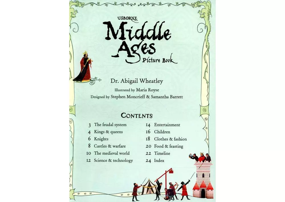 Kép 2/5 - könyv gyerekkönyv angol könyv usborne angol gyerekkönyv okoskönyv Middle Ages Picture Book 9781409599838