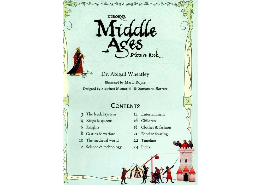 Kép 2/5 - könyv gyerekkönyv angol könyv usborne angol gyerekkönyv okoskönyv Middle Ages Picture Book 9781409599838