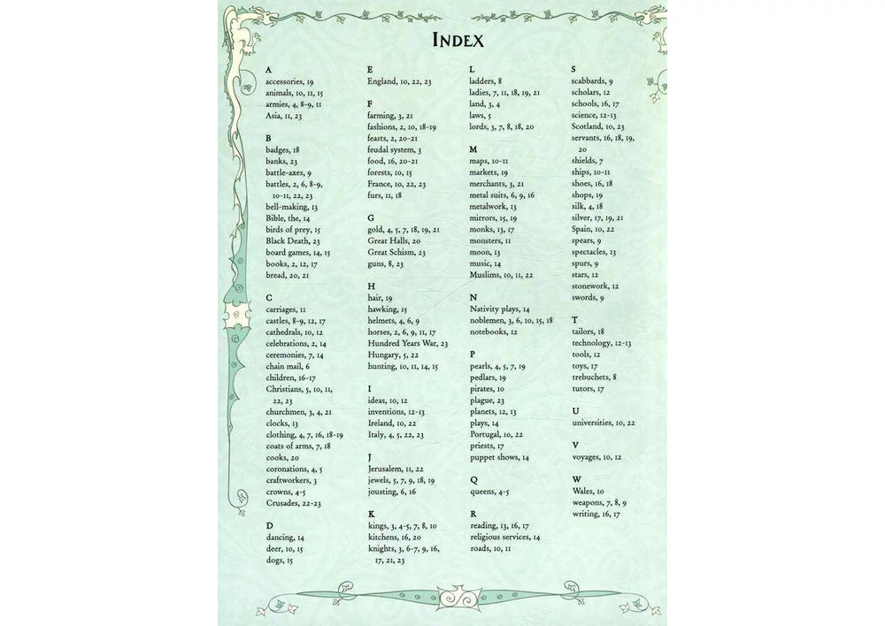 Kép 3/5 - könyv gyerekkönyv angol könyv usborne angol gyerekkönyv okoskönyv Middle Ages Picture Book 9781409599838