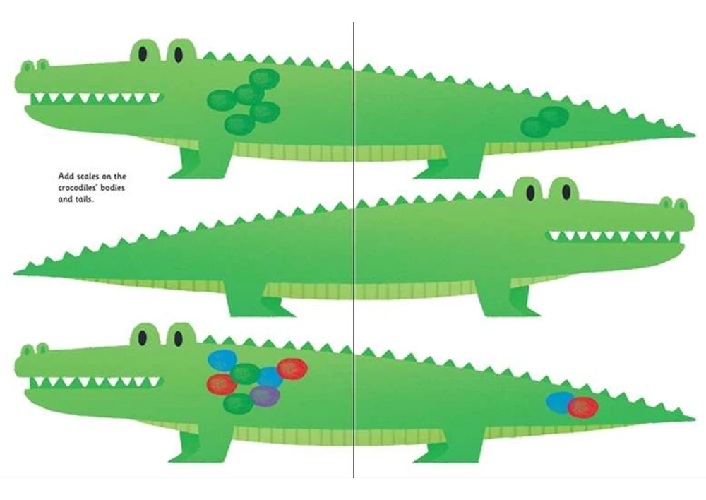 Kép 2/4 - Okoskönyv Usborne angol könyv 9781474914338 Fingerprint Activities Animals