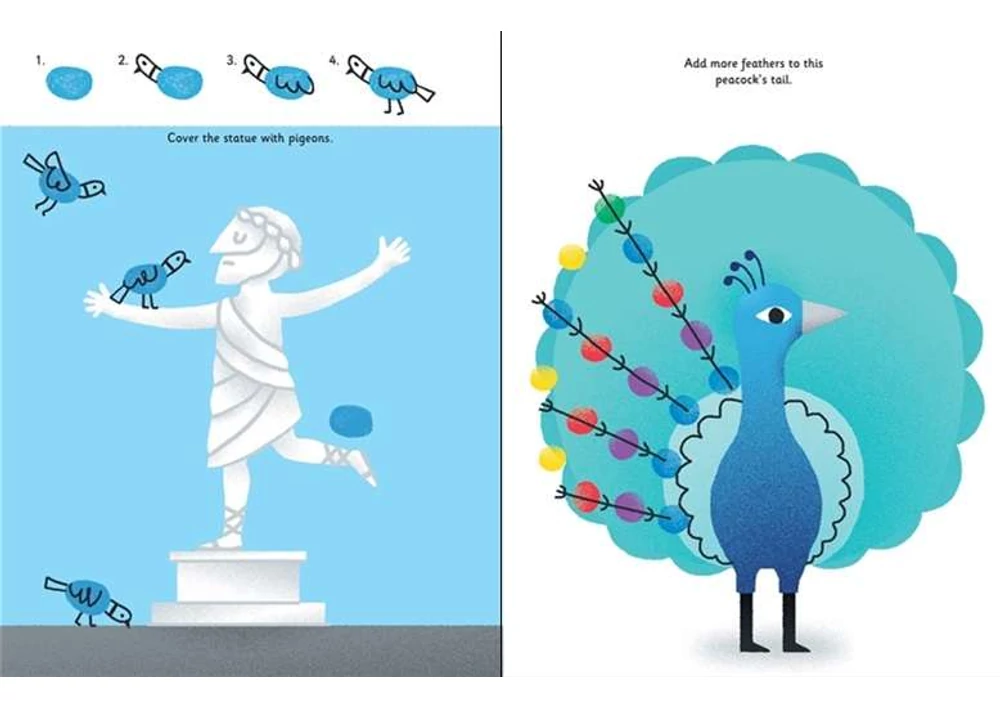 Kép 3/4 - Okoskönyv Usborne angol könyv 9781474914338 Fingerprint Activities Animals