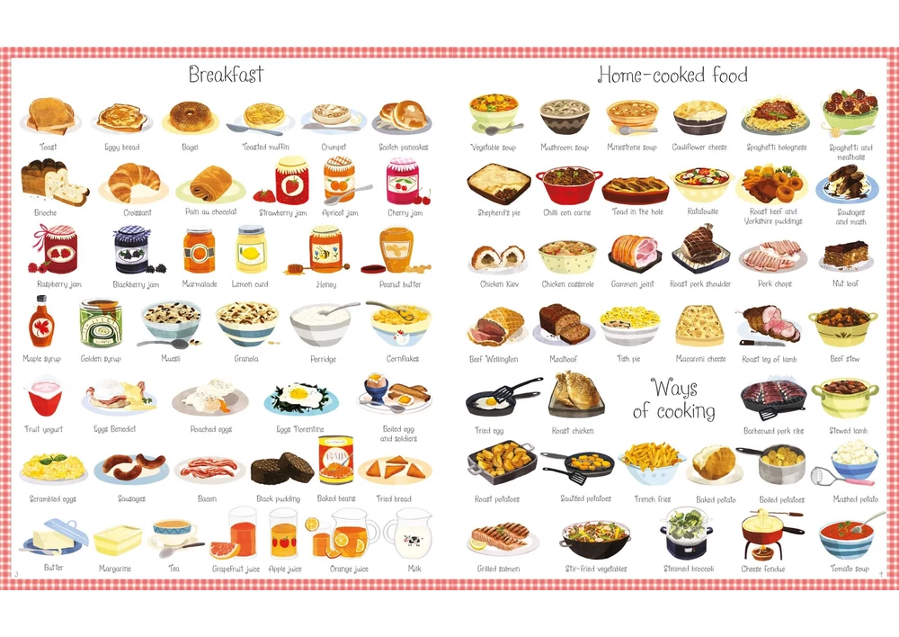 Kép 3/3 - Angol könyv, Okoskönyv, Usborne - 1000 Things to Eat