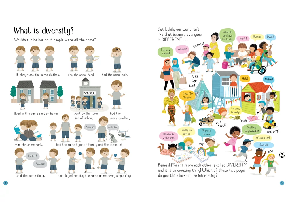 Kép 3/5 - könyv gyerekkönyv angol usborne okoskönyv gyerek 9781474986649 All About Diversity 