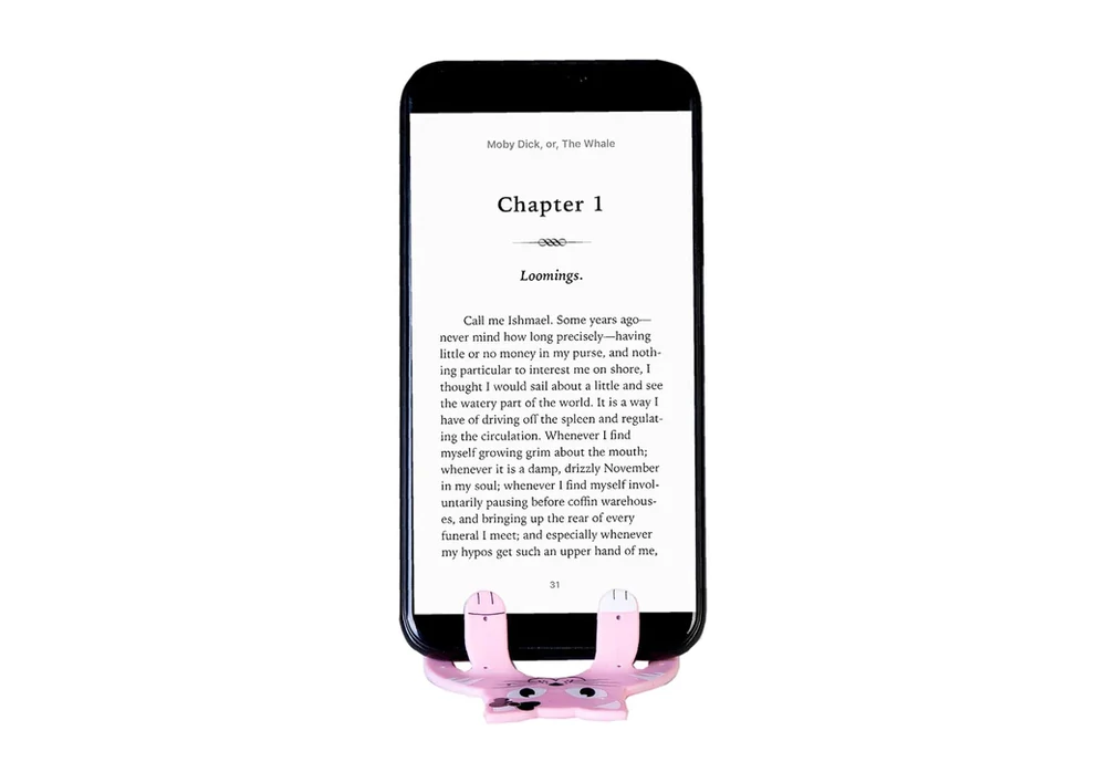 Kép 5/12 - mobiltartó állvány Flexistand Pal - cica - macska - rószaszín okoskönyv gyerek játék ajándék kiegészítő mobiltelefon