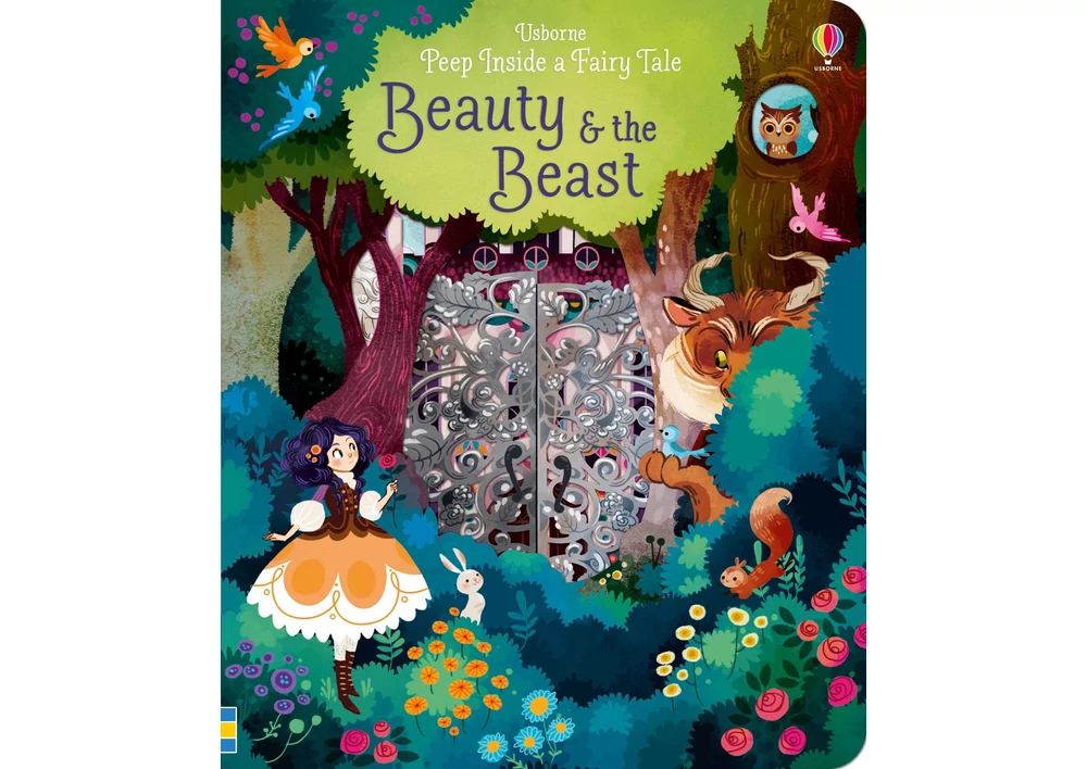 Kép 1/4 - Peep Inside a Fairy Tale Beauty and the Beast 9781474920544 Okoskönyv Angol gyerekkönyv és ifjúsági könyv Usborne