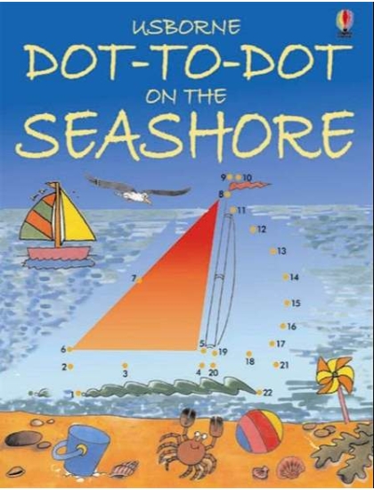 Dot-to-Dot On the Seashore 9780746057179 Okoskönyv Angol gyerekkönyv és ifjúsági könyv Usborne