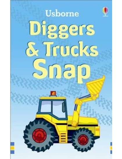 Diggers and Trucks Snap 9780746089200 Okoskönyv Angol gyerekkönyv és ifjúsági könyv Usborne