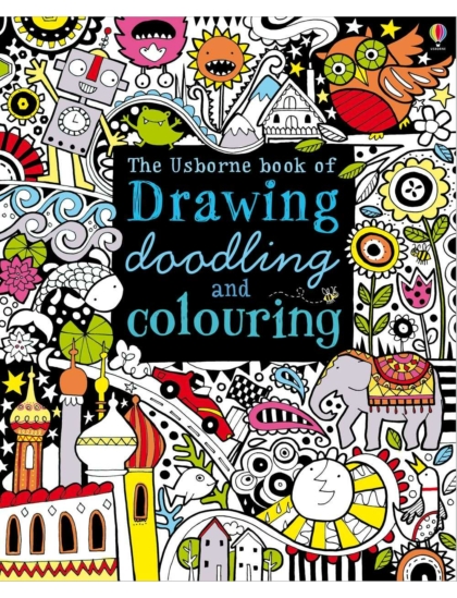 Drawing, Doodling and Colouring Book 9781409507857 Okoskönyv Angol gyerekkönyv és ifjúsági könyv Usborne