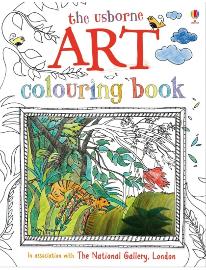 Art colouring Book with stickers 9781409523055 Okoskönyv Angol gyerekkönyv és ifjúsági könyv Usborne