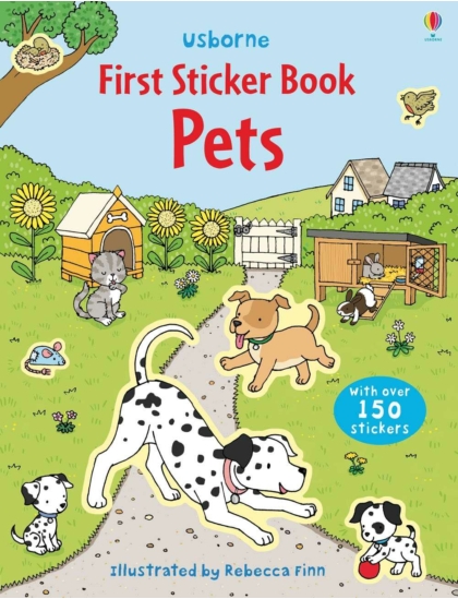 First Sticker Book Pets 9781409523093 Okoskönyv Angol gyerekkönyv és ifjúsági könyv Usborne