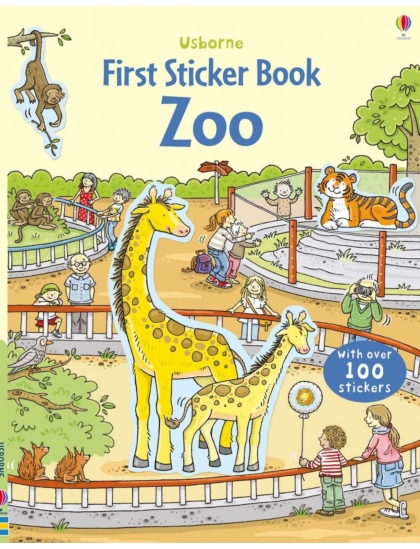 First Sticker Book Zoo 9781409523130 Okoskönyv Angol gyerekkönyv és ifjúsági könyv Usborne