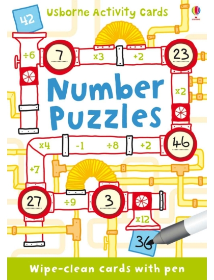 Number Puzzles 9781409524250 Okoskönyv Angol gyerekkönyv és ifjúsági könyv Usborne