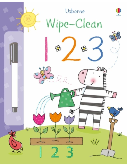 Wipe-clean 123 9781409524496 Okoskönyv Angol gyerekkönyv és ifjúsági könyv Usborne