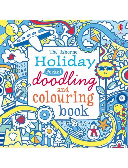 Holiday Pocket Doodling and Colouring book 9781409530466 Okoskönyv Angol gyerekkönyv és ifjúsági könyv Usborne