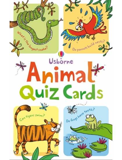 Animal Quiz Cards 9781409532392 Okoskönyv Angol gyerekkönyv és ifjúsági könyv Usborne