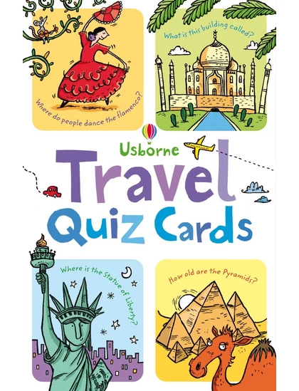 Travel Quiz Cards 9781409537281 Okoskönyv Angol gyerekkönyv és ifjúsági könyv Usborne