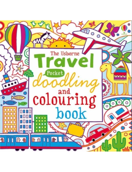 Travel Pocket Doodling and Colouring book 9781409544777 Okoskönyv Angol gyerekkönyv és ifjúsági könyv Usborne