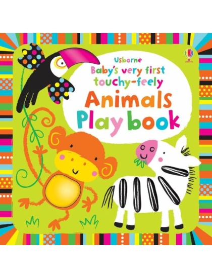 BVF Touchy-Feely Animals Playbook 9781409549727 Okoskönyv Angol gyerekkönyv és ifjúsági könyv Usborne