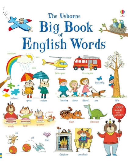 Big Book of English Words 9781409551652 Okoskönyv Angol gyerekkönyv és ifjúsági könyv Usborne
