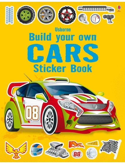 Build your Own Cars Sticker book 9781409555384 Okoskönyv Angol gyerekkönyv és ifjúsági könyv Usborne