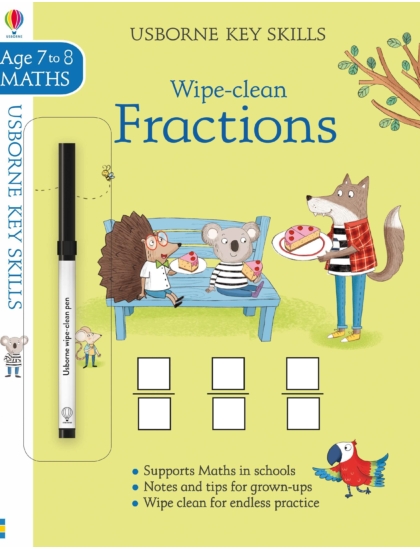 Wipe-clean Fractions 7-8 9781409564904 Okoskönyv Angol gyerekkönyv és ifjúsági könyv Usborne