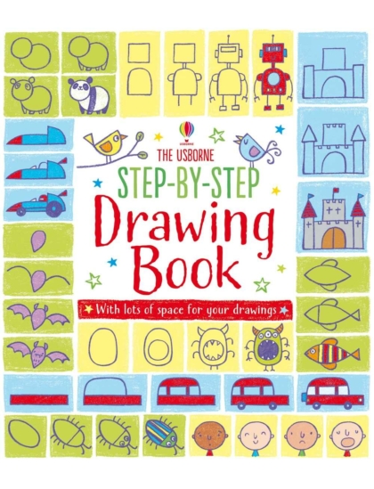 Step-by-step Drawing Book 9781409565192 Okoskönyv Angol gyerekkönyv és ifjúsági könyv Usborne