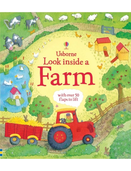 Look Inside a Farm 9781409566182 Okoskönyv Angol gyerekkönyv és ifjúsági könyv Usborne