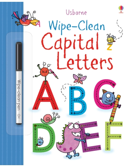 Wipe-clean Capital Letters 9781409582632 Okoskönyv Angol gyerekkönyv és ifjúsági könyv Usborne