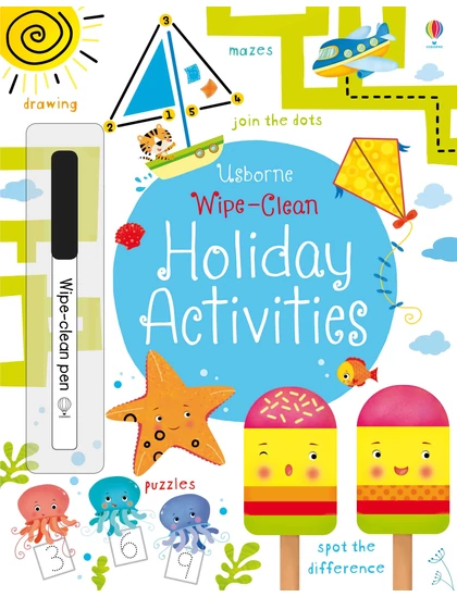 Wipe-clean Holiday Activities 9781409582786 Okoskönyv Angol gyerekkönyv és ifjúsági könyv Usborne