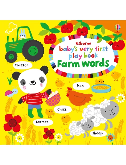 BVF Play book Farm words 9781409597070 Okoskönyv Angol gyerekkönyv és ifjúsági könyv Usborne