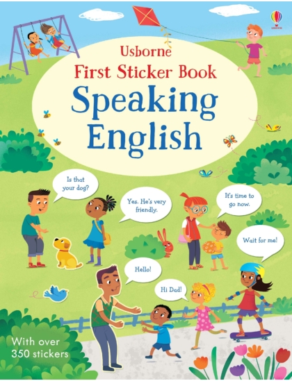 First Sticker Book Speaking English 9781409597445 Okoskönyv Angol gyerekkönyv és ifjúsági könyv Usborne