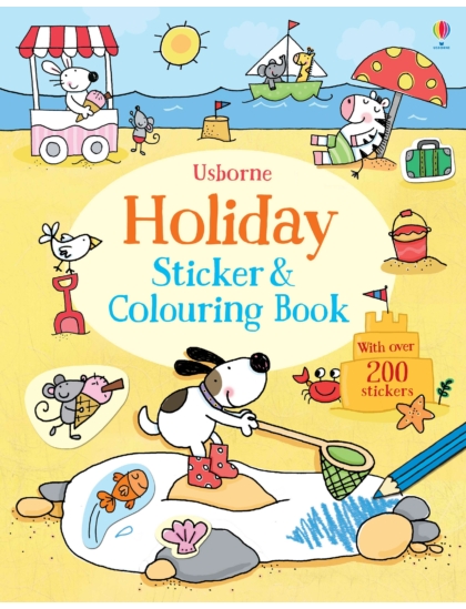 Holiday Sticker and Colouring Book 9781409597513 Okoskönyv Angol gyerekkönyv és ifjúsági könyv Usborne