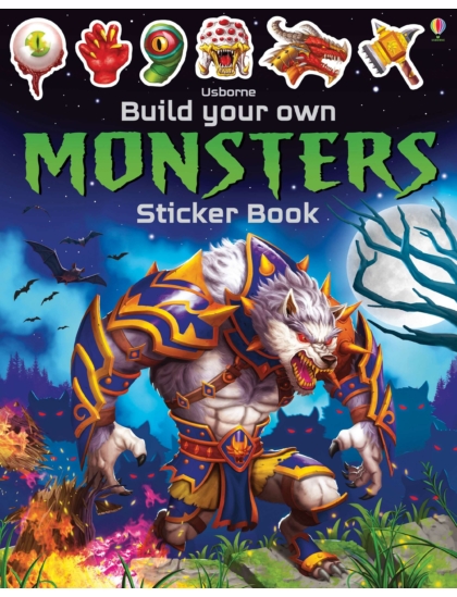 Build Your Own Monsters Sticker Book 9781409598435 Okoskönyv Angol gyerekkönyv és ifjúsági könyv Usborne