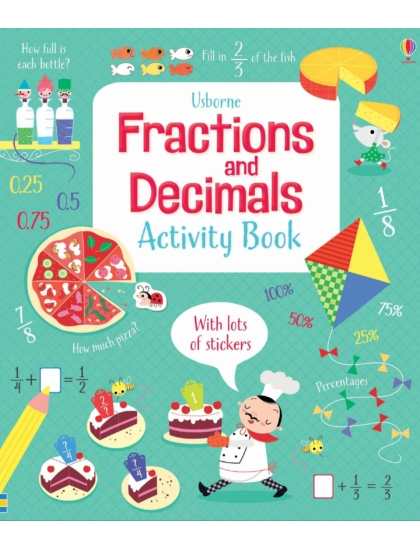 Fractions and Decimals Activity Book 9781409598831 Okoskönyv Angol gyerekkönyv és ifjúsági könyv Usborne