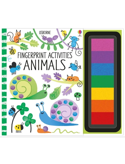 Fingerprint Activities Animals 9781474914338 Okoskönyv Angol gyerekkönyv és ifjúsági könyv Usborne