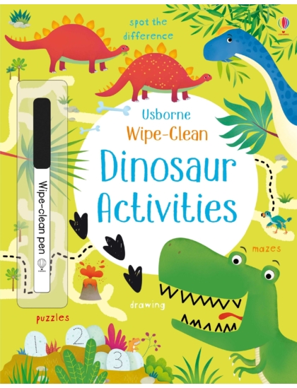 Wipe-Clean Dinosaur Activities 9781474919012 Okoskönyv Angol gyerekkönyv és ifjúsági könyv Usborne