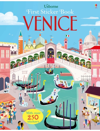 First Sticker Book Venice 9781474919081 Okoskönyv Angol gyerekkönyv és ifjúsági könyv Usborne