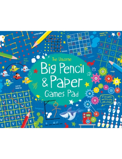 Big Pencil and Paper Games Pad 9781474921374 Okoskönyv Angol gyerekkönyv és ifjúsági könyv Usborne