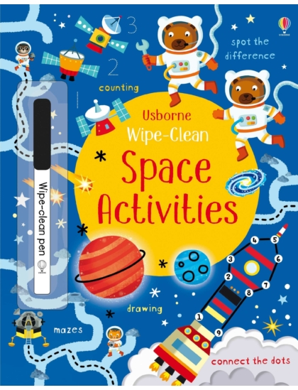 Wipe-clean Space Activities 9781474922296 Okoskönyv Angol gyerekkönyv és ifjúsági könyv Usborne