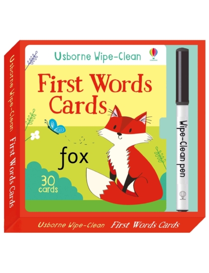 Wipe-clean First Words Cards 9781474922425 Okoskönyv Angol gyerekkönyv és ifjúsági könyv Usborne
