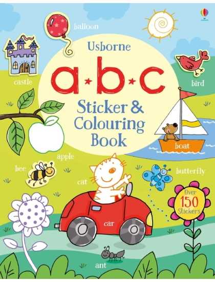 ABC Sticker and Colouring book 9781474932837 Okoskönyv Angol gyerekkönyv és ifjúsági könyv Usborne