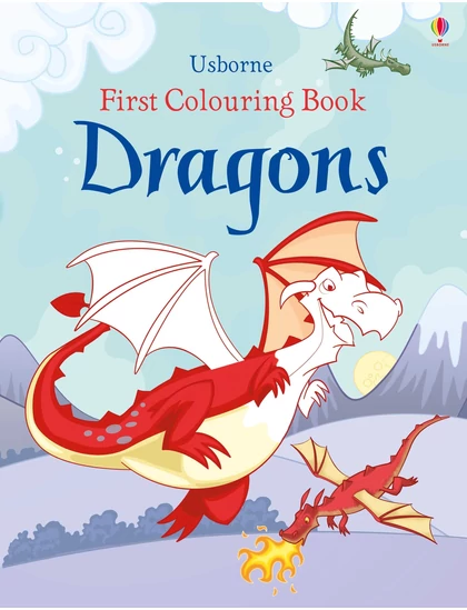 First Colouring Book Dragons 9781474935814 Okoskönyv Angol gyerekkönyv és ifjúsági könyv Usborne