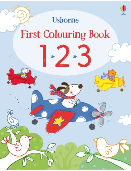 First Colouring Book 123 9781474935845 Okoskönyv Angol gyerekkönyv és ifjúsági könyv Usborne