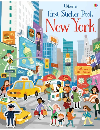 First Sticker Book New York 9781474937047 Okoskönyv Angol gyerekkönyv és ifjúsági könyv Usborne