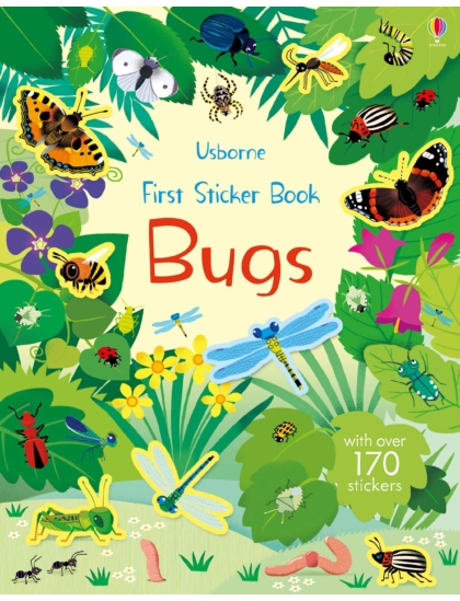First Sticker Book Bugs 9781474937078 Okoskönyv Angol gyerekkönyv és ifjúsági könyv Usborne