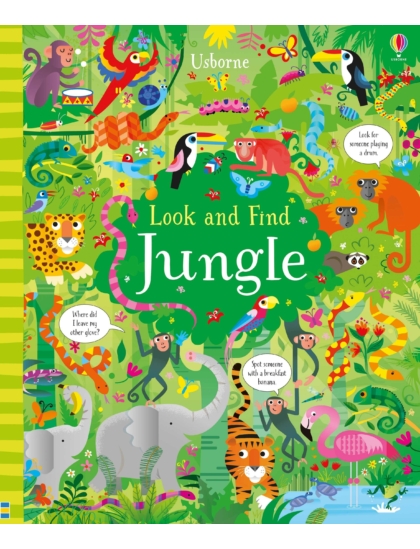 Look and Find Jungle 9781474937443 Okoskönyv Angol gyerekkönyv és ifjúsági könyv Usborne