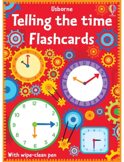 Telling the Time Flash Cards 9781474937689 Okoskönyv Angol gyerekkönyv és ifjúsági könyv Usborne