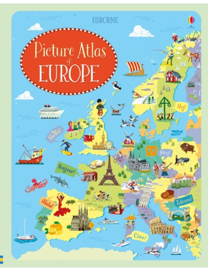 Picture Atlas of Europe 9781474940146 Okoskönyv Angol gyerekkönyv és ifjúsági könyv Usborne